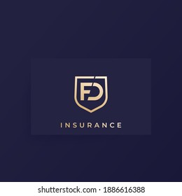 Cartas FD, diseño de logotipo en una tarjeta