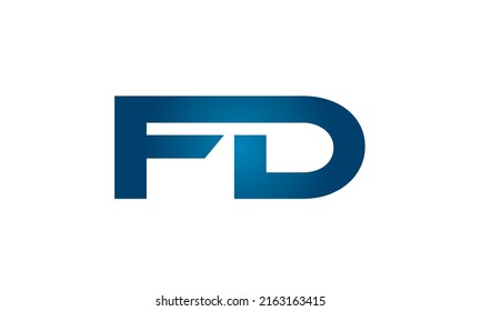 FD linked letters logo icon