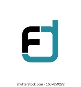 fd logo design simple modern template
