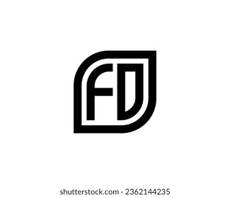 FD logo design vector template