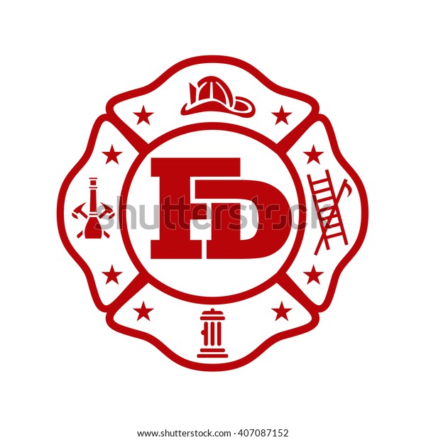 Fd Logo Feuerwehr Logo Stock Vektorgrafik Lizenzfrei