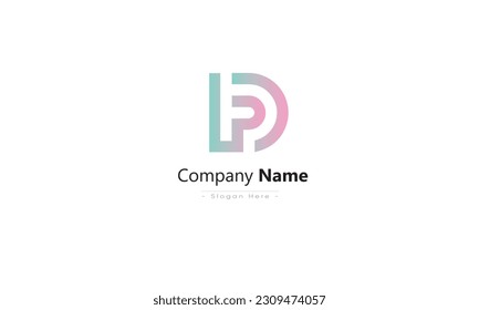 Diseño vectorial del logotipo FD, logotipo F D DF