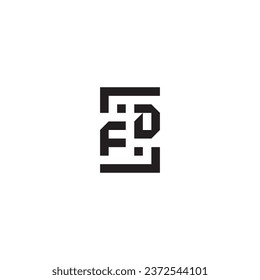 FD square concept retro logo in high quality professional design that will print well across any print media