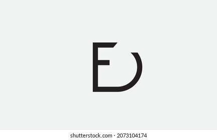 diseño de logotipo vectorial de símbolo FD