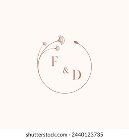 FD wedding monogram logo designideas as inspiration