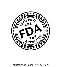 FDA Approved emblem, label, badge, logo, seal.