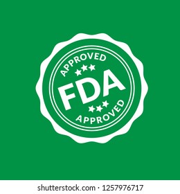 FDA Approved emblem, label, badge, logo, seal.