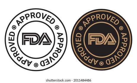 FDA Approved (Food and Drug Administration) icon, symbol, label, badge, logo, seal