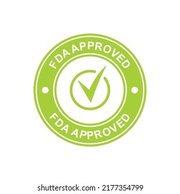 FDA Approved (Food And Drug Administration) Icon, Symbol, Label, Badge, Logo, Seal