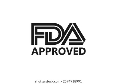 FDA Approved Food and Drug Administration stamp, icon, symbol, label, badge, logo, seal