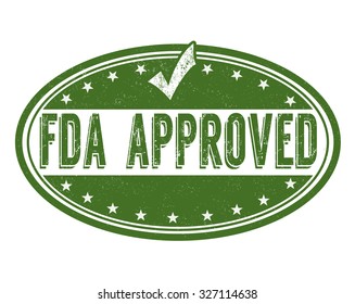 FDA approved grunge rubber stamp on white background, vector illustration