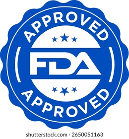 FDA Approved Icon – Official Food and Drug Administration Seal, Badge, Symbol, and Label Vector