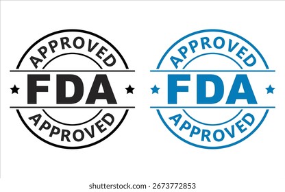 FDA Approved Logo Template – Food and Drug Administration Certified Vector Illustration