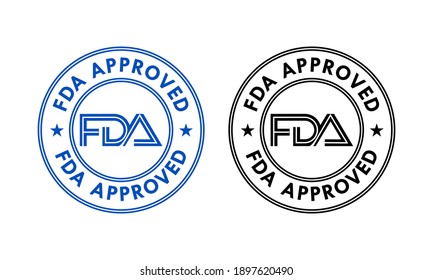 FDA approved logo template illustration