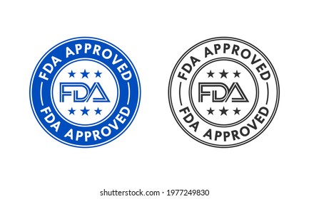 FDA Approved Logo Template Illustration