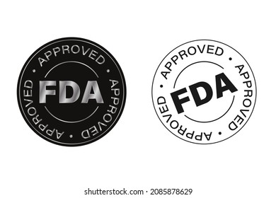  FDA Approved Seal Badge Vector Template Illustration Design. Vector EPS 10.