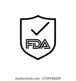 Fda approved shield, check mark, government agency