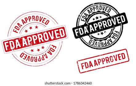 fda approved stamp fda approved label round grunge sign
