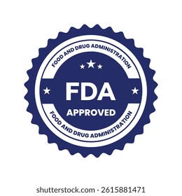 FDA Approved Stamp Label Vector Design