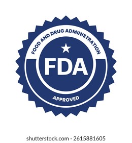 FDA Approved Stamp Label Vector Design