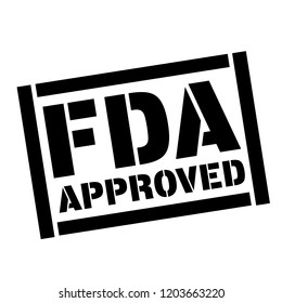 fda approved stamp on white background. Sign, label, sticker.