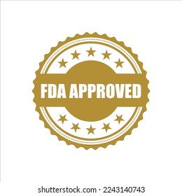 FDA approved stamp. rubber stamp with the text FDA approved. Fda approved label
