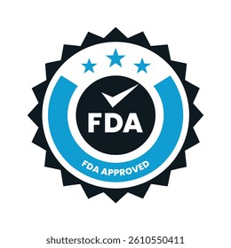 FDA Approved Stamp Sticker Icon Vector Design