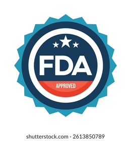 FDA Approved Stamp Sticker Icon Vector Design