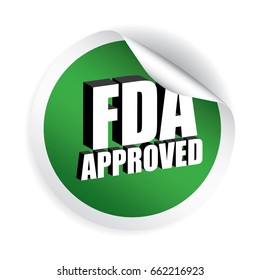 FDA Approved stickers.vector