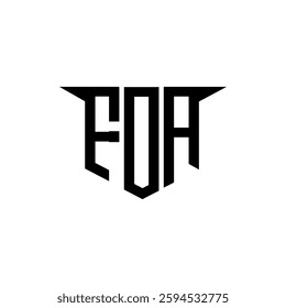 FDA letter logo design with white background in illustrator, vector logo modern alphabet font overlap style, calligraphy designs for logo, Poster, Invitation, etc.