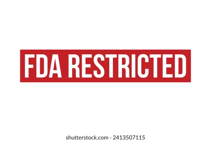 Vector de sello de goma restringido de la FDA