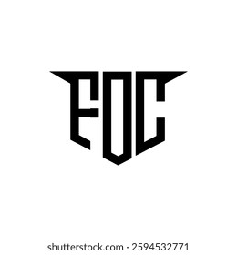 FDC letter logo design with white background in illustrator, vector logo modern alphabet font overlap style, calligraphy designs for logo, Poster, Invitation, etc.