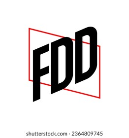 FDD typography vector monogram. FFD brand icon.