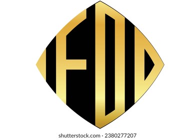 FDD,DD, FD, logos. Abstract initial monogram letter alphabet logo design