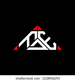 Diseño creativo del logotipo de la letra FDE con gráfico vectorial, logotipo FDE sencillo y moderno en forma de triángulo redondo.