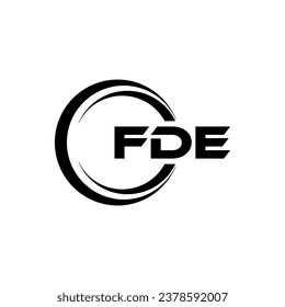 FDE Logo Design, Inspiration für eine einzigartige Identität. Modernes Eleganz und kreatives Design. Markieren Sie Ihren Erfolg mit dem Markieren dieses Logos.