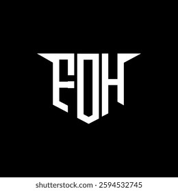 FDH letter logo design with white background in illustrator, vector logo modern alphabet font overlap style, calligraphy designs for logo, Poster, Invitation, etc.