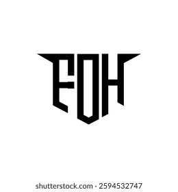 FDH letter logo design with white background in illustrator, vector logo modern alphabet font overlap style, calligraphy designs for logo, Poster, Invitation, etc.