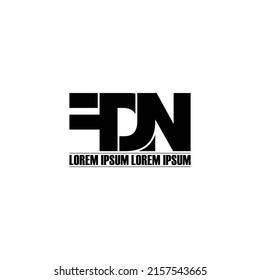 FDN letter monogram logo design vector