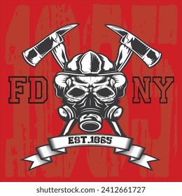 FDNY (Fire Department of New York) Fan Art.Design for t-shirts,hoodies, mugs, cases, etc.