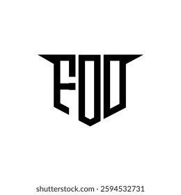 FDO letter logo design with white background in illustrator, vector logo modern alphabet font overlap style, calligraphy designs for logo, Poster, Invitation, etc.