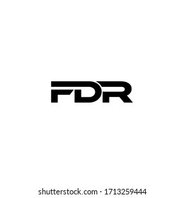 Fdr Letter Original Monogram Logo Design