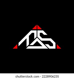 Logo de la carta FDS diseño creativo con gráfico vectorial, logotipo FDS simple y moderno en forma de triángulo redondo.