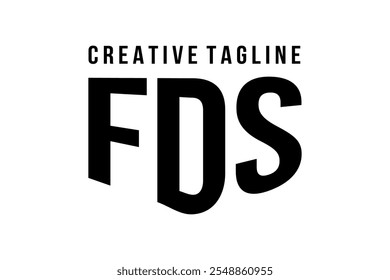 Vetor de carta FDS, design de logotipo de produção de tecido, fundo branco.