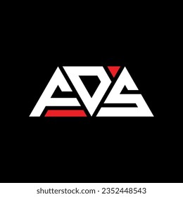FDS triangle letter logo design with triangle shape. FDS triangle logo design monogram. FDS triangle vector logo template with red color. FDS triangular logo Simple, Elegant, and Luxurious design.