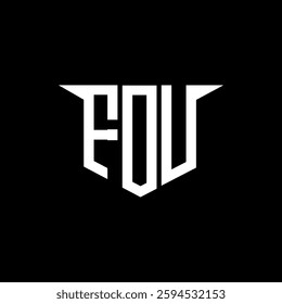 FDU letter logo design with white background in illustrator, vector logo modern alphabet font overlap style, calligraphy designs for logo, Poster, Invitation, etc.