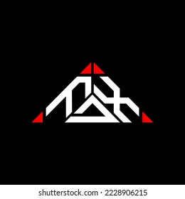 FDX letter logo creative design with vector graphic, FDX simple and modern logo in round triangle shape.