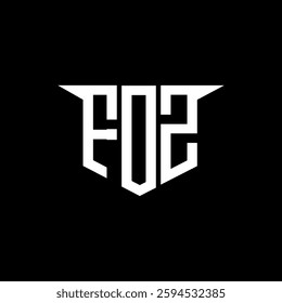 FDZ letter logo design with white background in illustrator, vector logo modern alphabet font overlap style, calligraphy designs for logo, Poster, Invitation, etc.