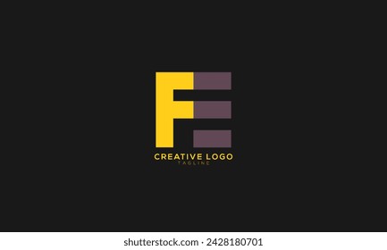 FE Abstract initial monogram letter alphabet logo design
