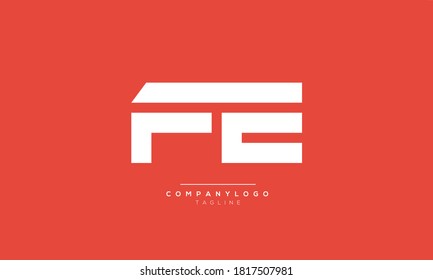 FE abstract initials monogram letter text alphabet logo design